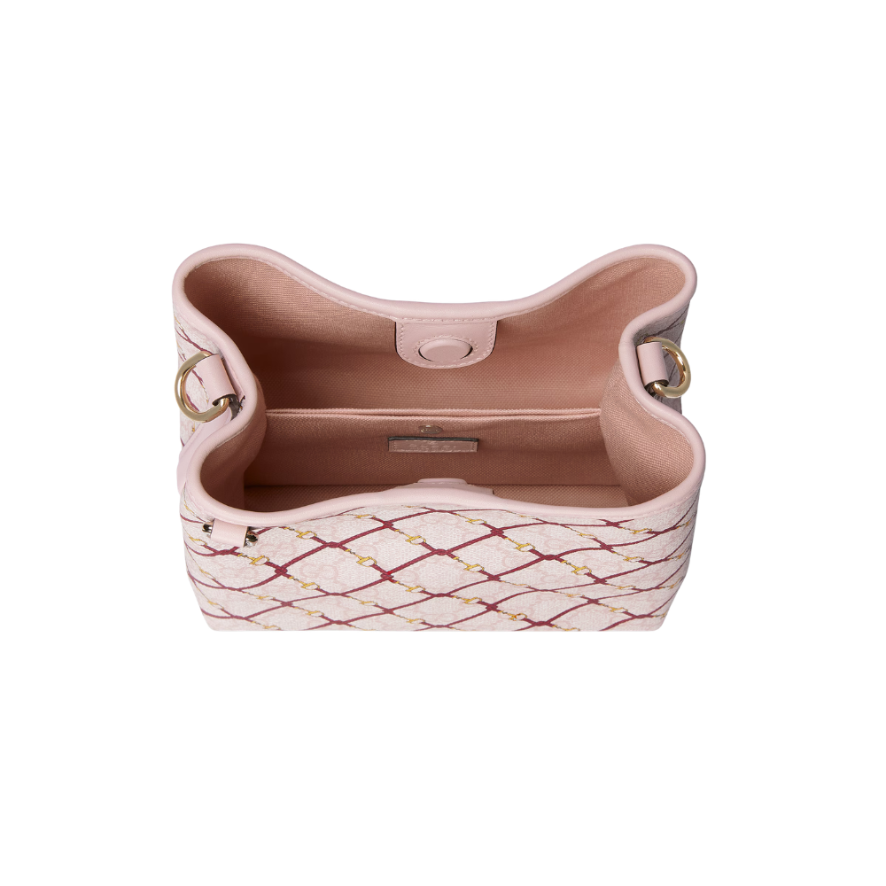 Gucci GG Emblem Small Bucket Bag – Pink