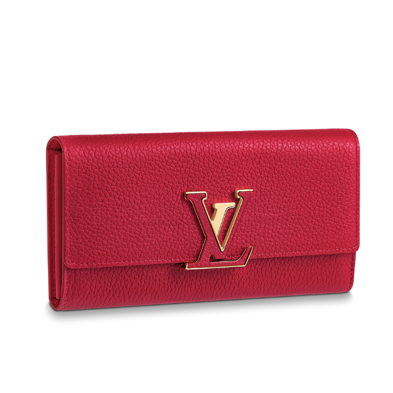 Louis Vuitton Taurillon Leather Capucines Wallet - Scarlett Red
