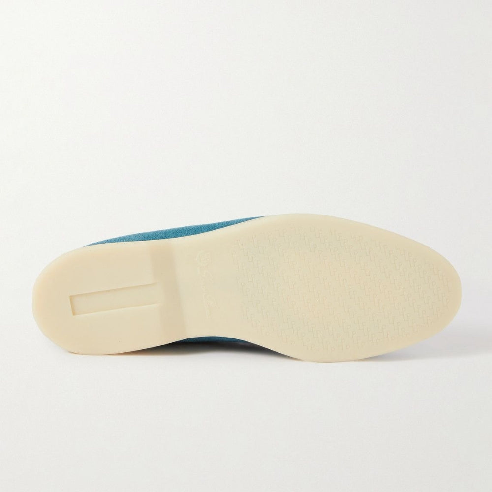 Loro Piana Summer Walk Suede Loafers - Blue