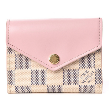 Louis Vuitton Damier Azur Zoe Wallet - Rose Ballerine