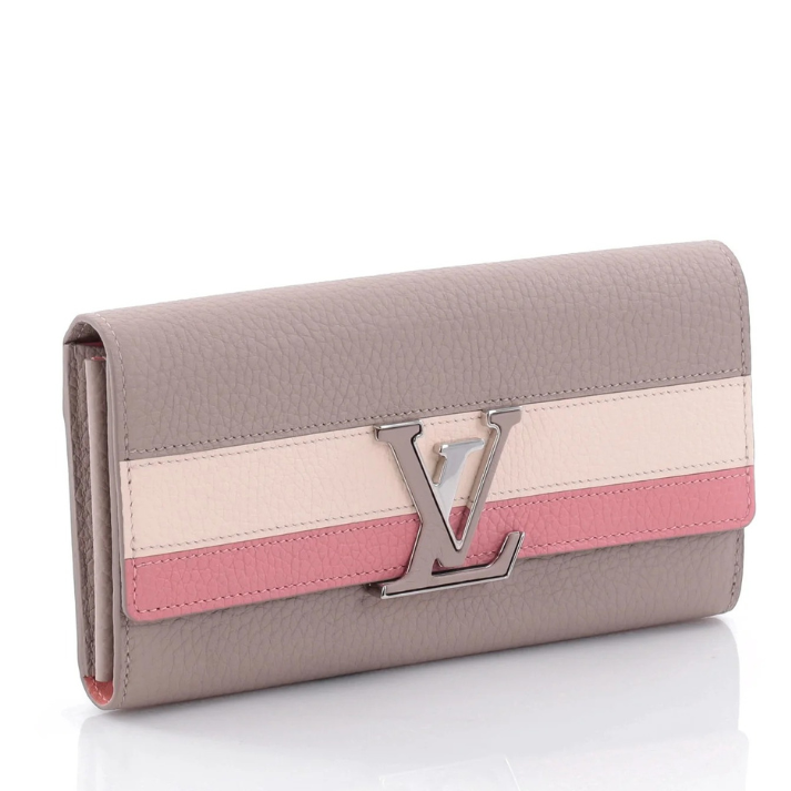 Louis Vuitton Capucines Taurillon Leather Wallet - Gray/Multicolor