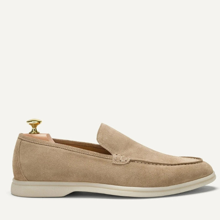 Loro Piana Summer Walk Suede Loafer - Light Wood Smoke (H755)