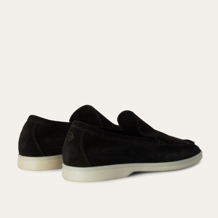 Loro Piana Summer Walk Suede Loafer - Black (8000)