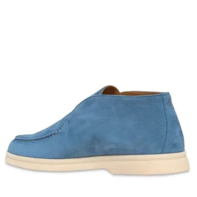 Loro Piana Open Walks Suede Ankle Boots - Blue (237)