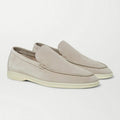 Loro Piana Summer Walk Suede Loafers - Sand