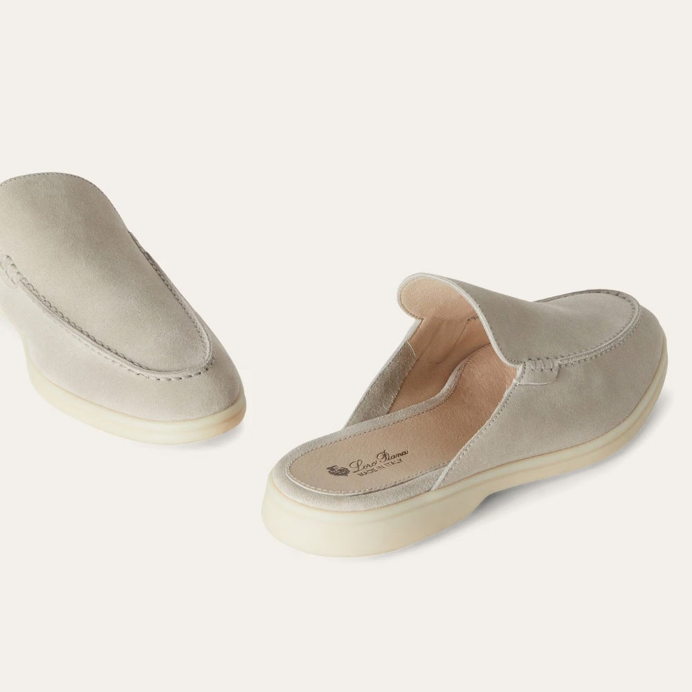 Loro Piana Babouche Walk Suede Loafers - Classic Beige (D840)