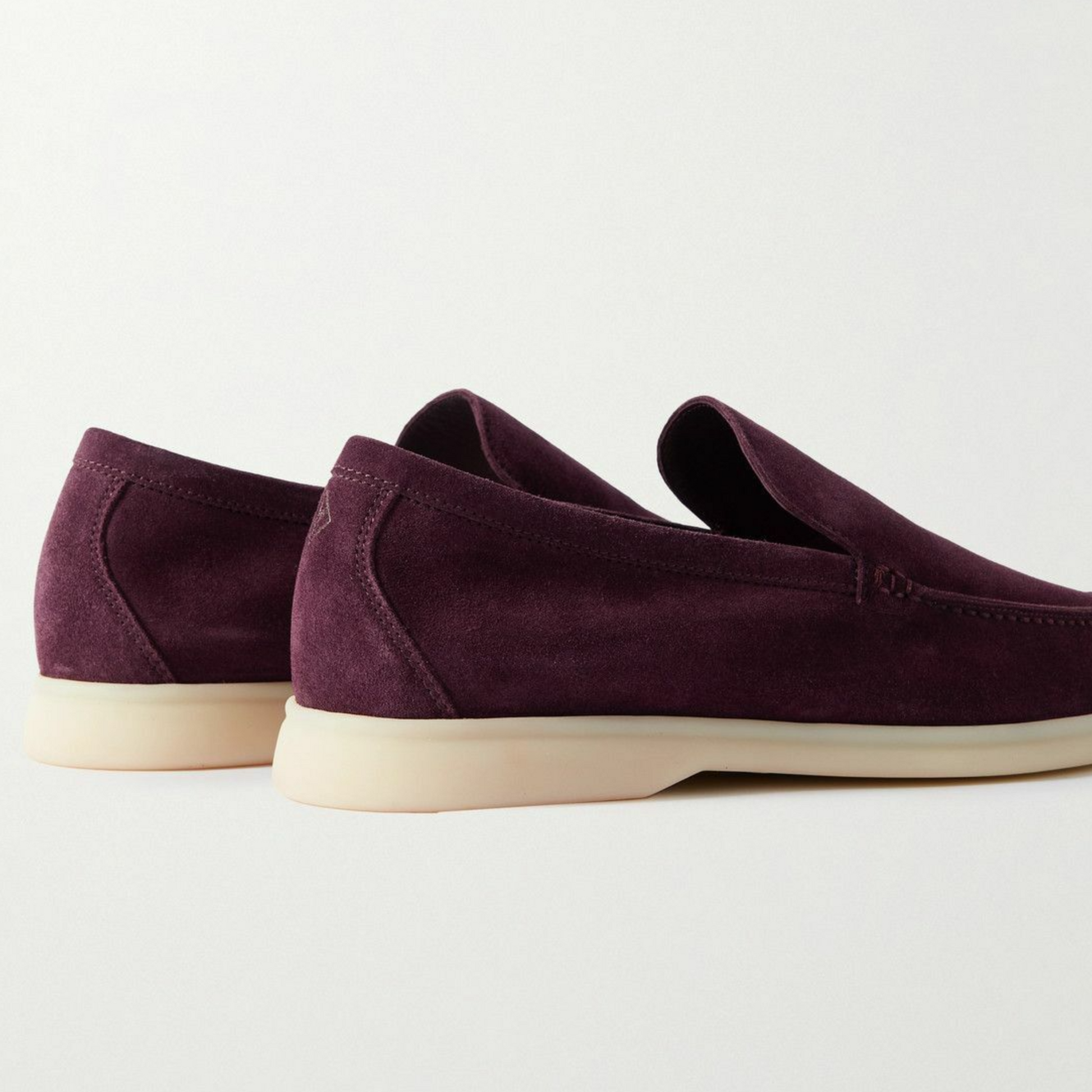 Loro Piana Summer Walk Suede Loafers - Burgundy