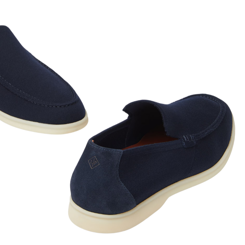 Loro Piana Summer Knitted Walk Wish® Wool Loafers -  Navy Blue (W000)