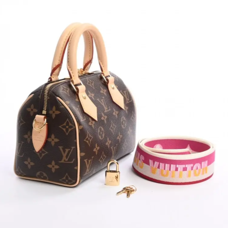 Louis Vuitton Speedy Bandoulière 20 Handbag - Brown / Fuchsia