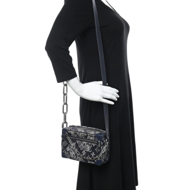 Louis Vuitton Monogram Tapestry Trunk Bag - Blue