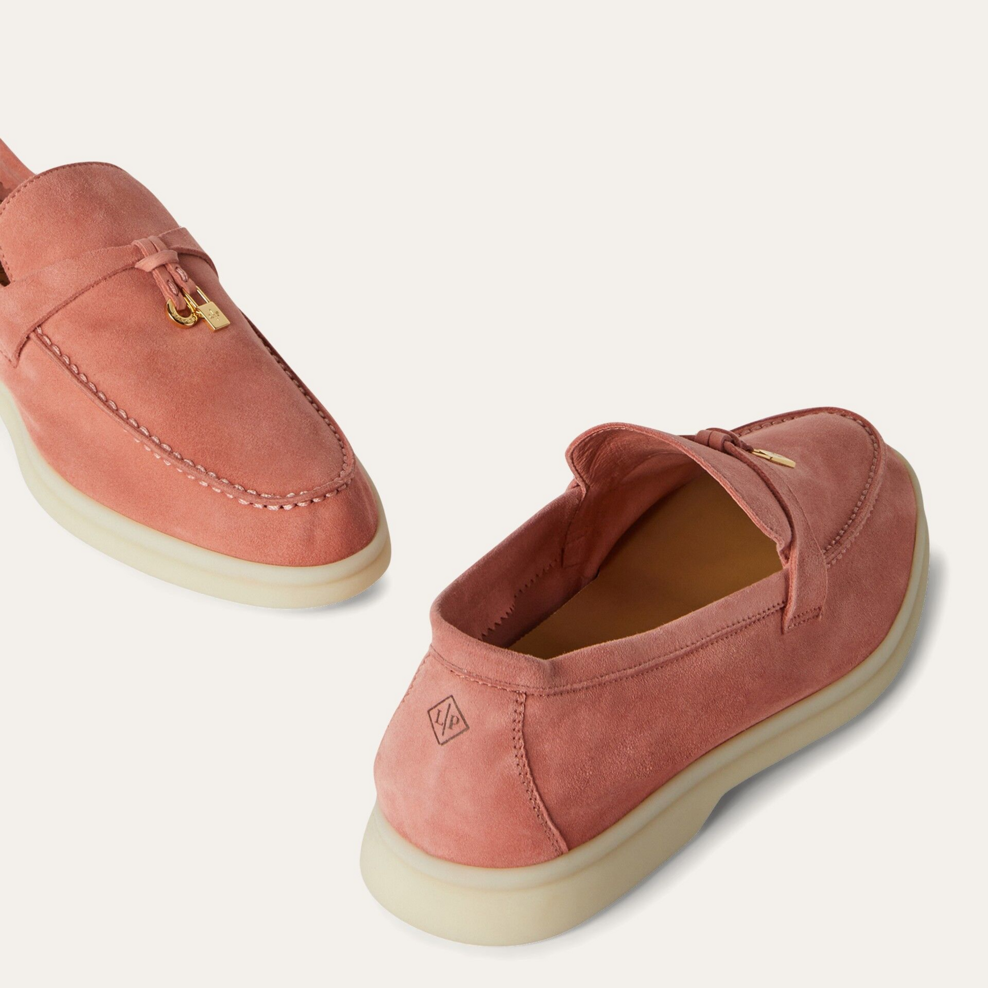 Loro Piana Summer Charms Walk Suede Loafers - Wild Mauve