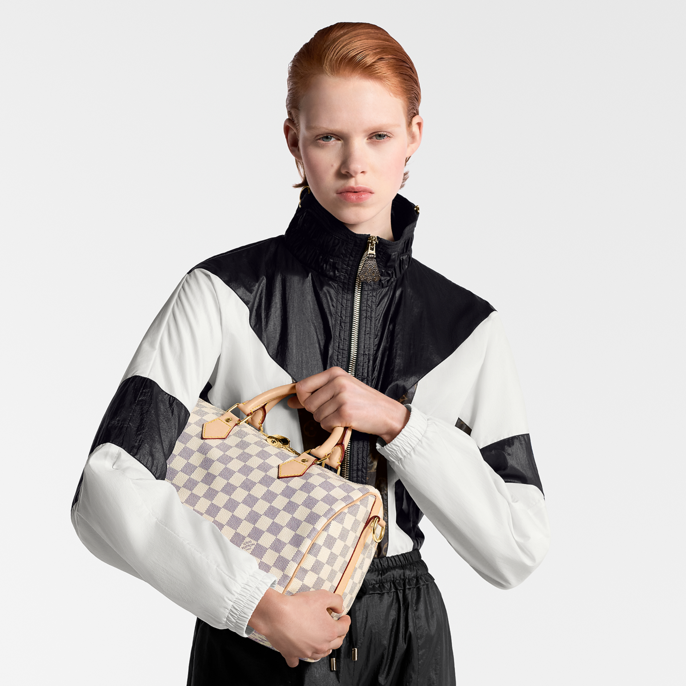 Louis Vuitton Speedy Bandoulière 30 Handbag - Off White / Grey