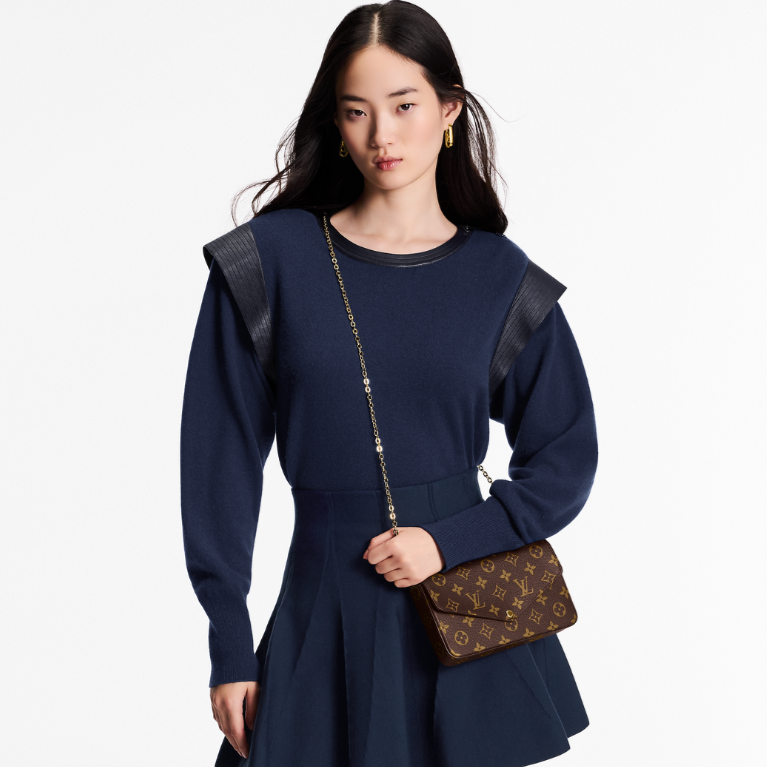 Louis Vuitton Pochette Félicie Chain Wallet - Brown