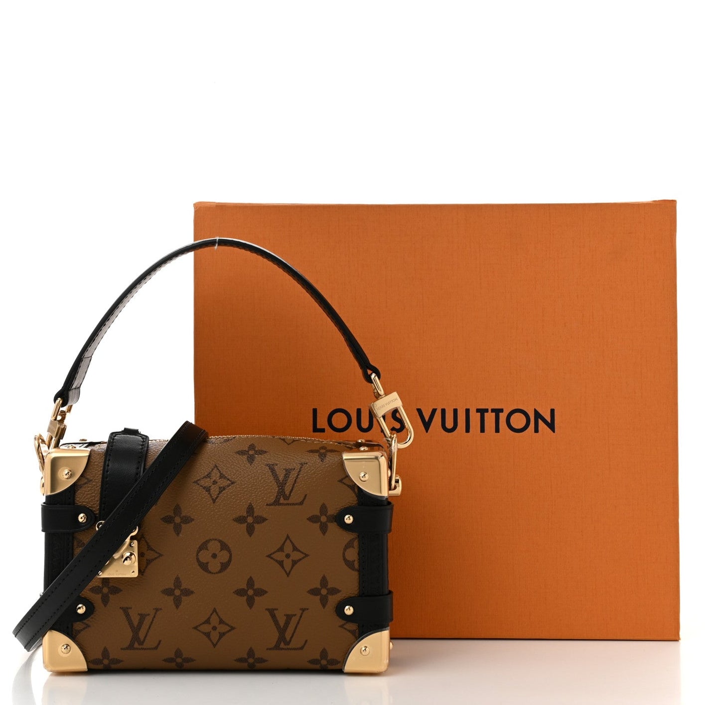 Louis Vuitton Reverse Monogram Side Trunk Bag - Brown