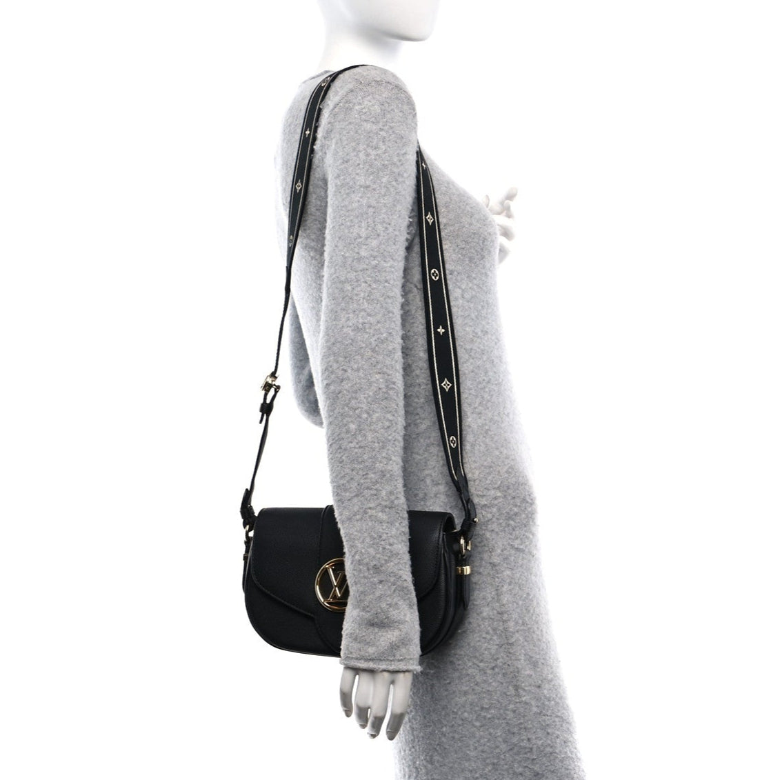 Louis Vuitton LV Pont 9 Soft MM Shoulder Bag - Black