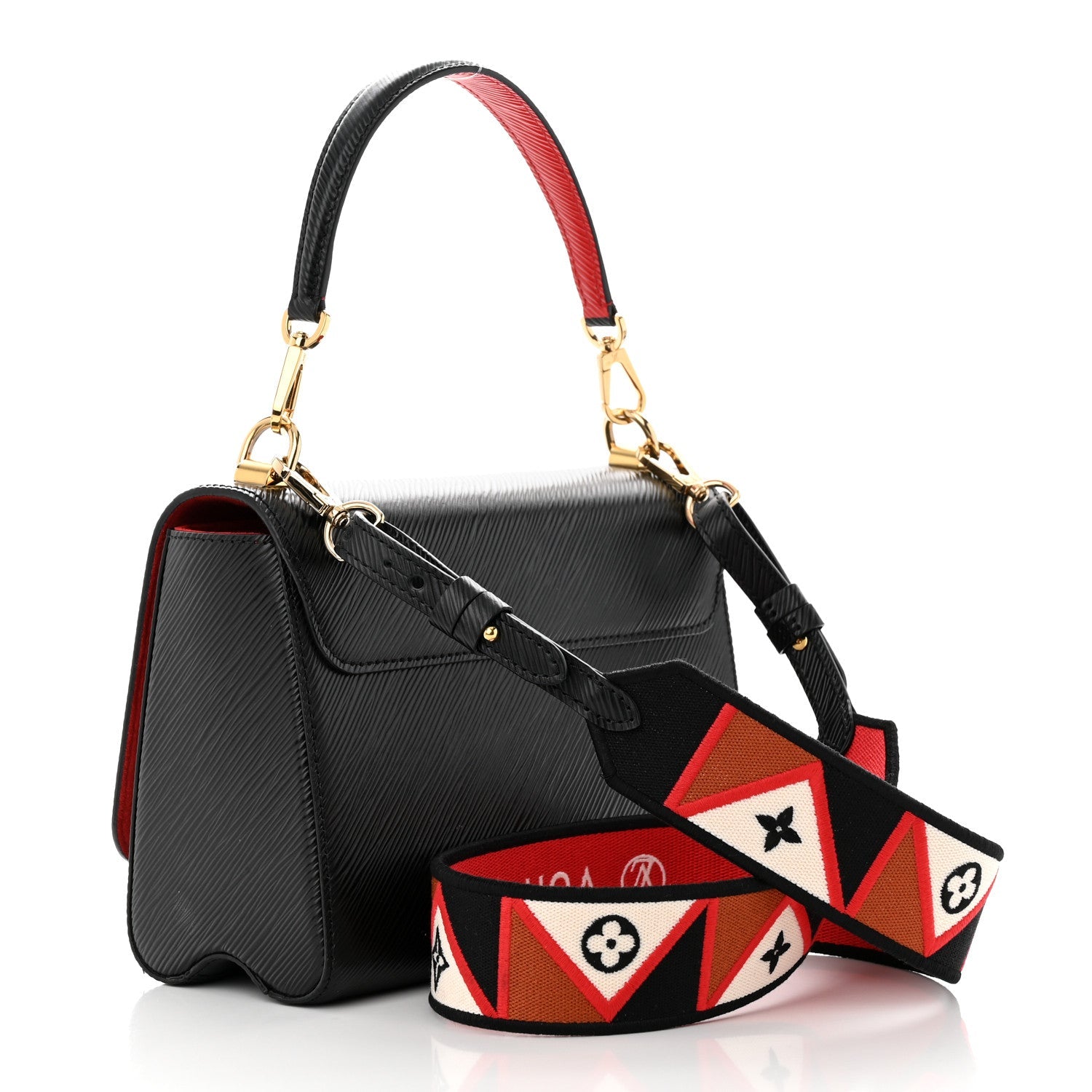 Louis Vuitton Epi Monogram Twist MM Shoulder Bag - Black