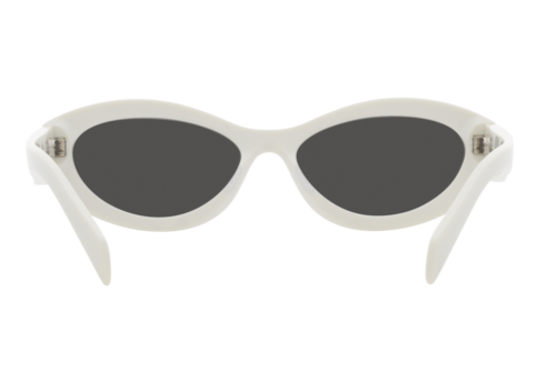 Prada PR26Z 17K-08Z White Oval Sunglasses