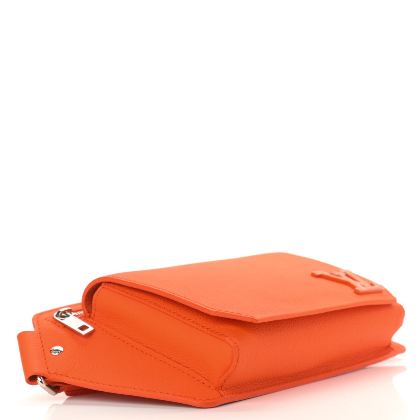 Louis Vuitton Grained Calfskin Aerogram Takeoff Sling Belt Bag - Orange