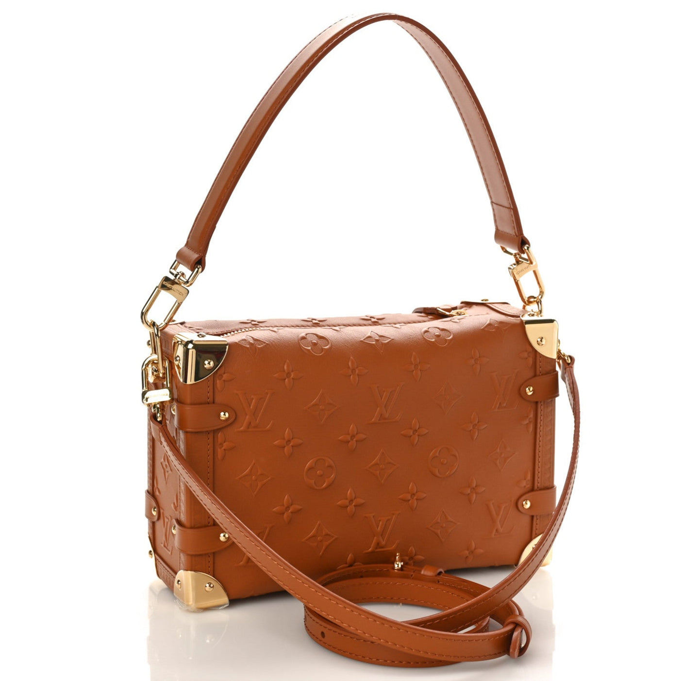 Louis Vuitton Side Trunk MM Clutch - Tan