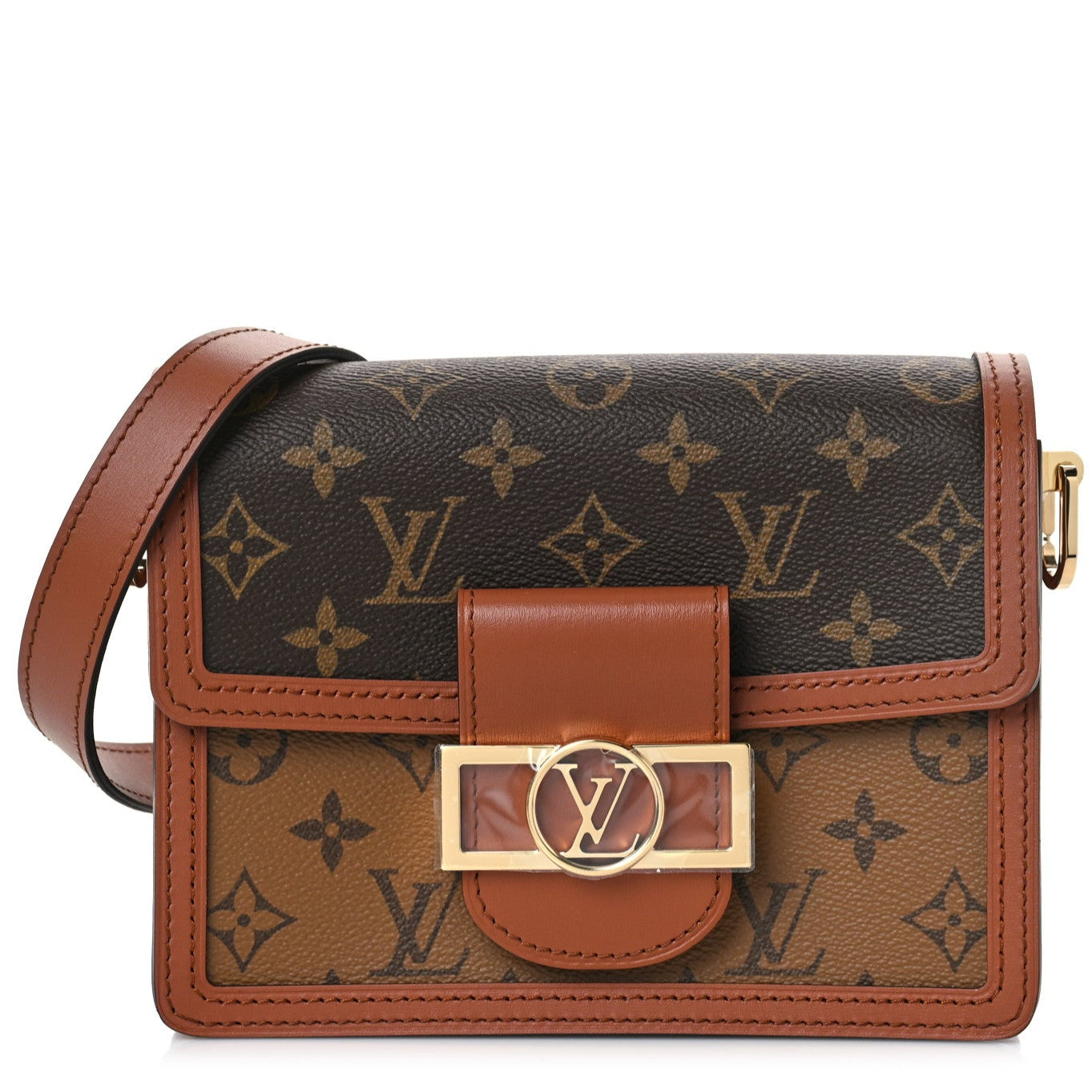 Louis Vuitton Monogram Reverse Dauphine Mini Shoulder Bag - Brown