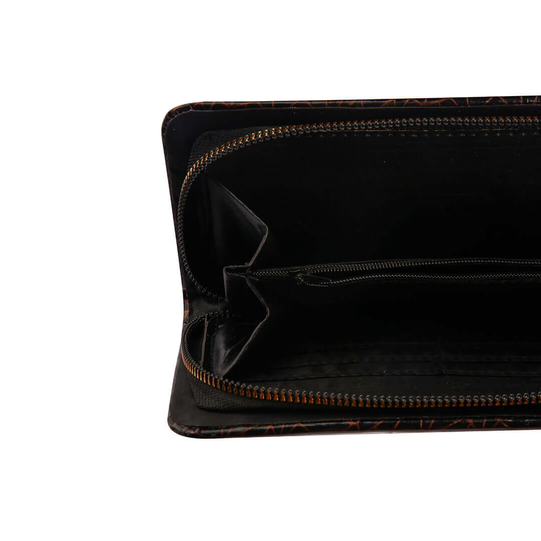 MARBLE – Glossy Finish Handbag in Black