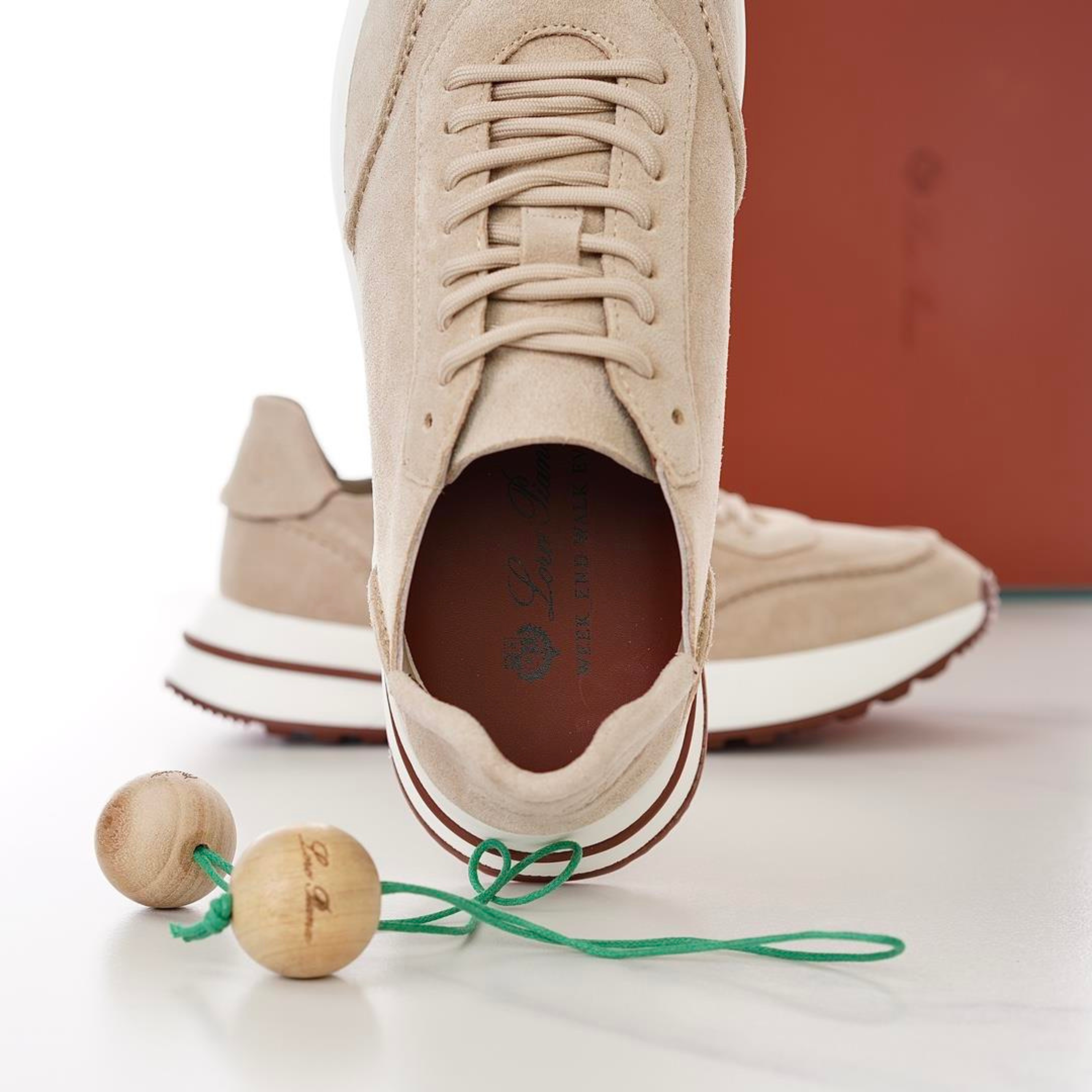 Loro Piana Weekend Walk Suede Sneakers - Sand Shell