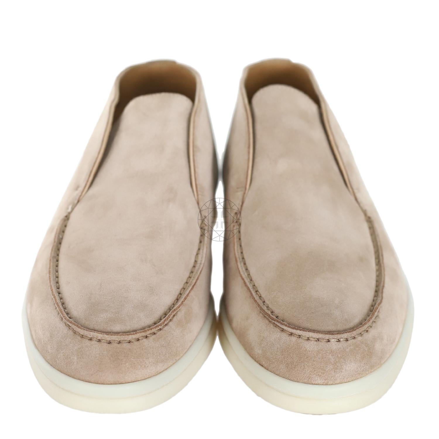 Loro Piana Walk of the Summer Precision Suede Ankle Boots - Sandstone