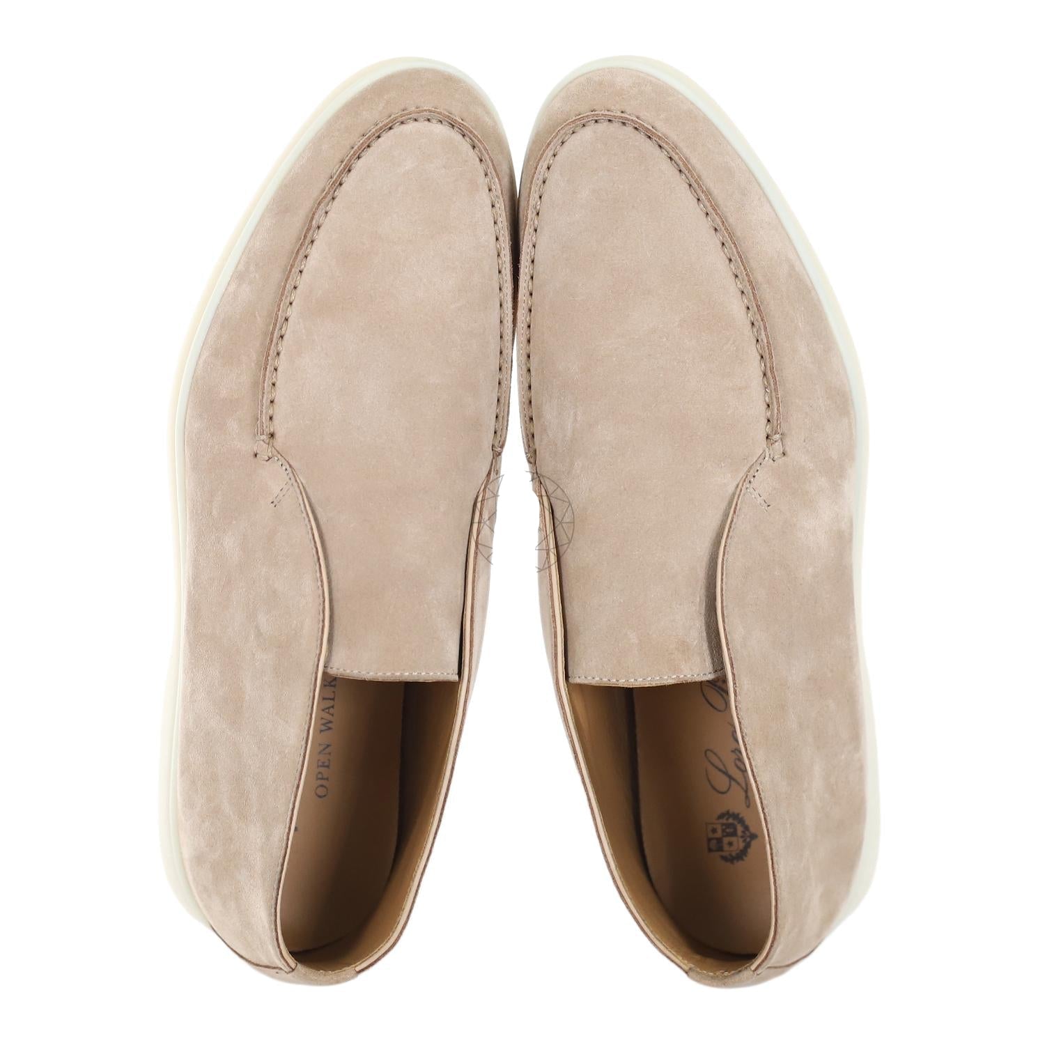 Loro Piana Walk of the Summer Precision Suede Ankle Boots - Sandstone