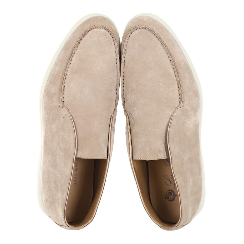 Loro Piana Walk of the Summer Precision Suede Ankle Boots - Sandstone