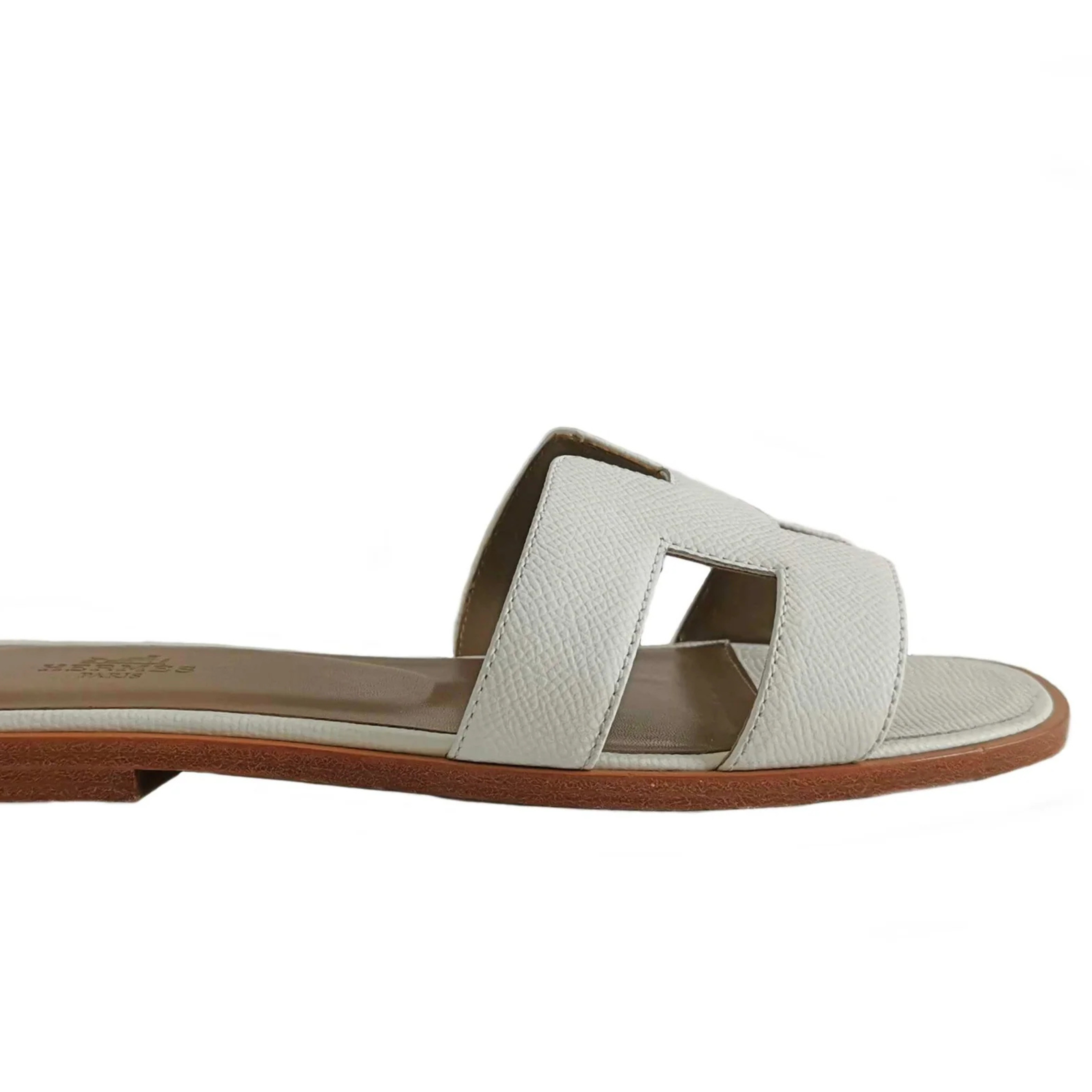 Hermes Oran Sandals - White