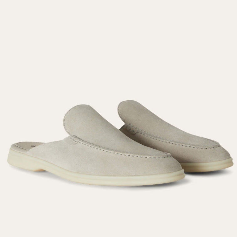Loro Piana Babouche Walk Suede Loafers - Classic Beige (D840)