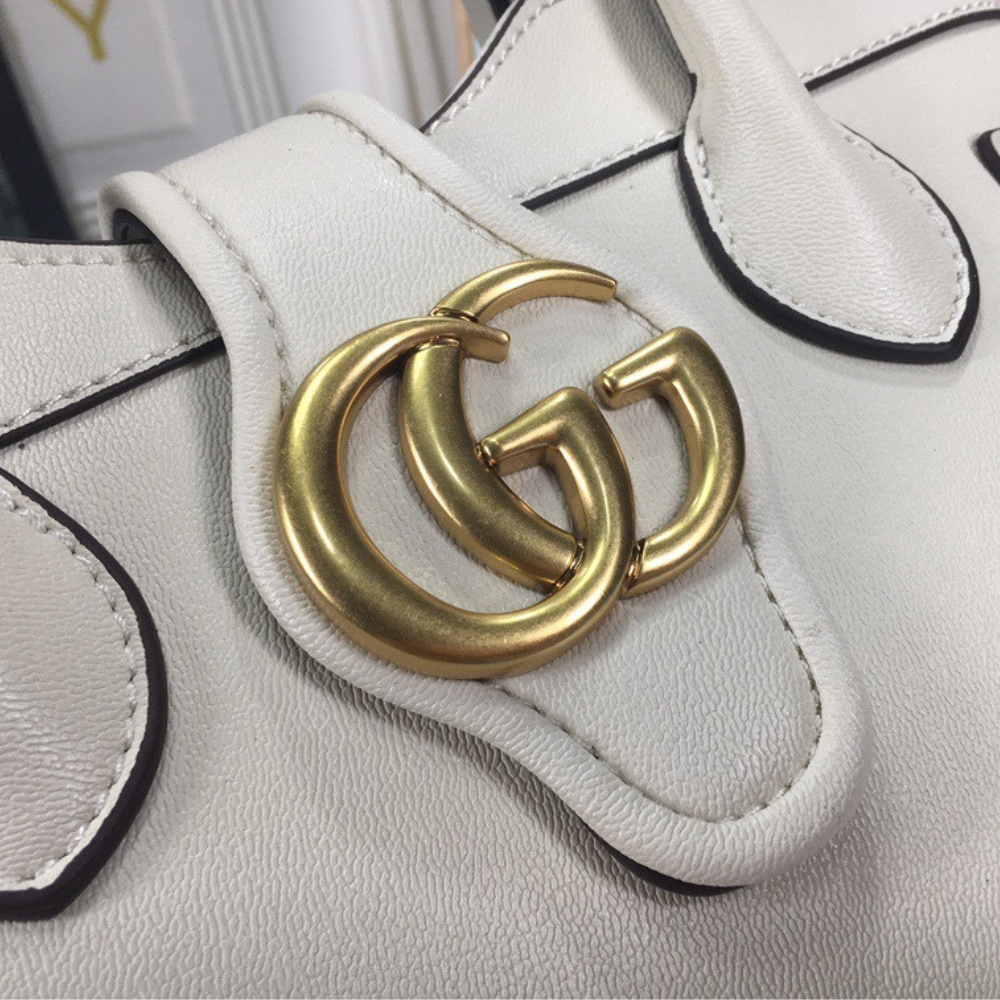 Gucci Small Top Handle Bag – White Calfskin