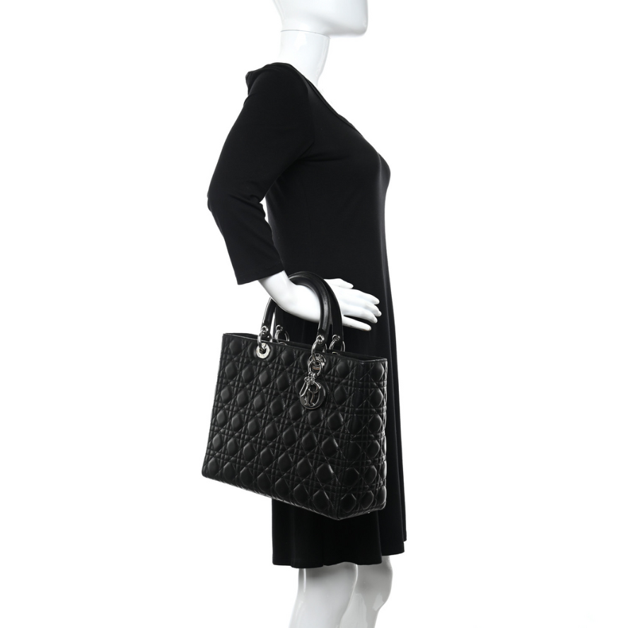 Dior Large Lady Dior Bag - Black