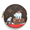 Louis Vuitton Limited Edition Monogram Christmas Round Coin Purse - Brown