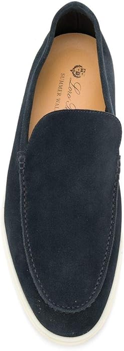 Loro Piana Summer Walk Suede Loafers -  Classic Blue (178)