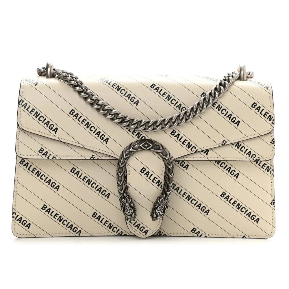 Gucci X Balenciaga Calfskin Dionysus Small Shoulder Bag – White