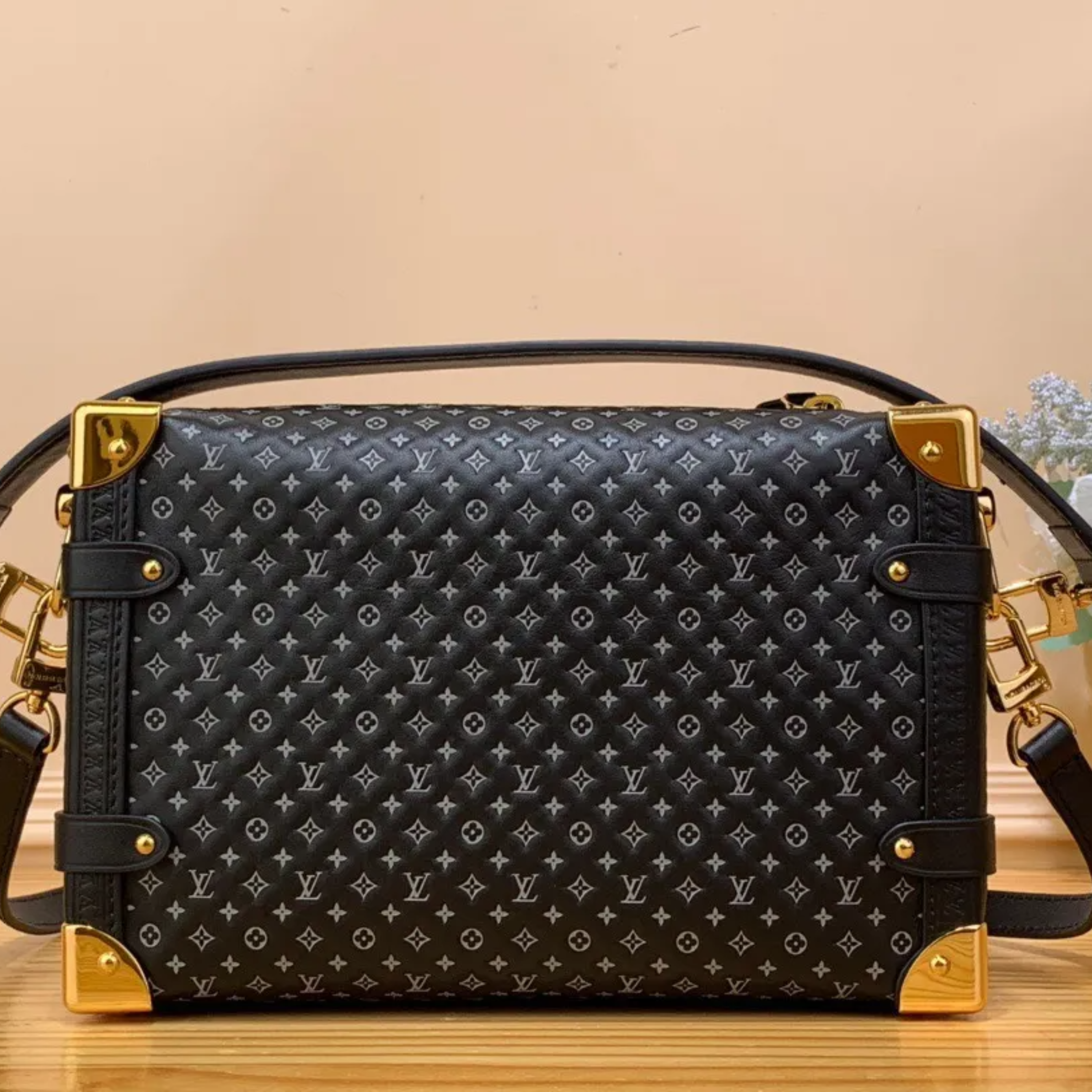 Louis Vuitton Side Trunk MM Handbag - Black