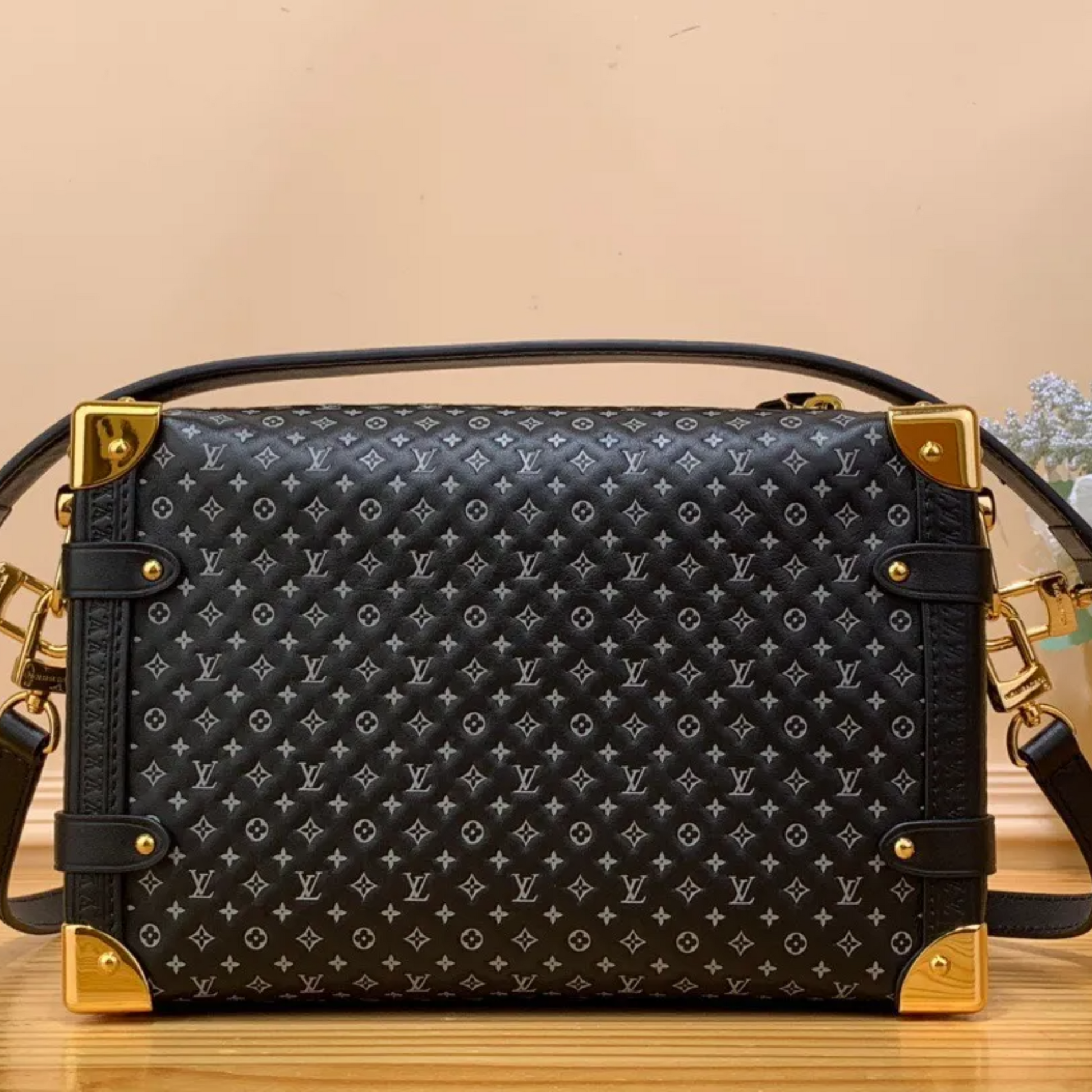 Louis Vuitton Side Trunk MM Handbag - Black