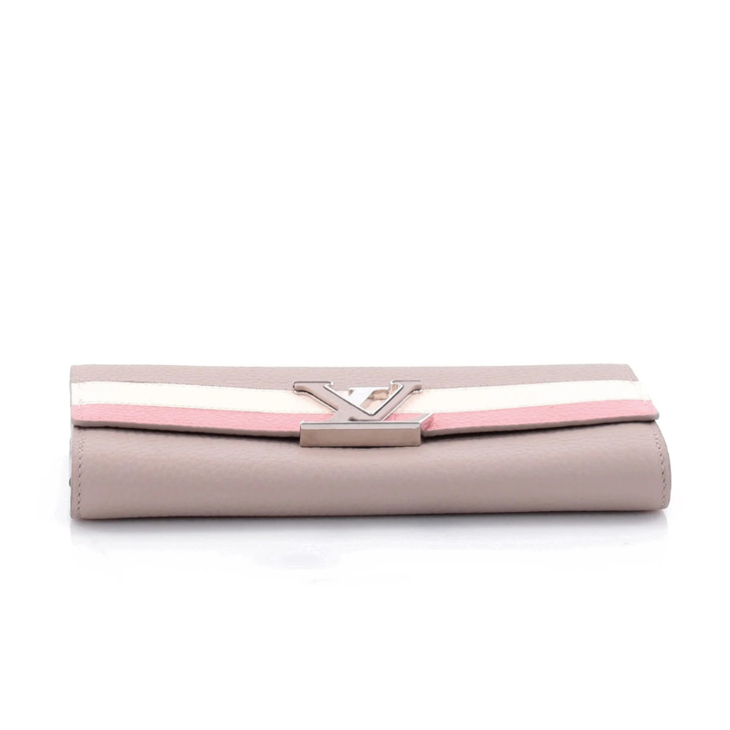 Louis Vuitton Capucines Taurillon Leather Wallet - Gray/Multicolor