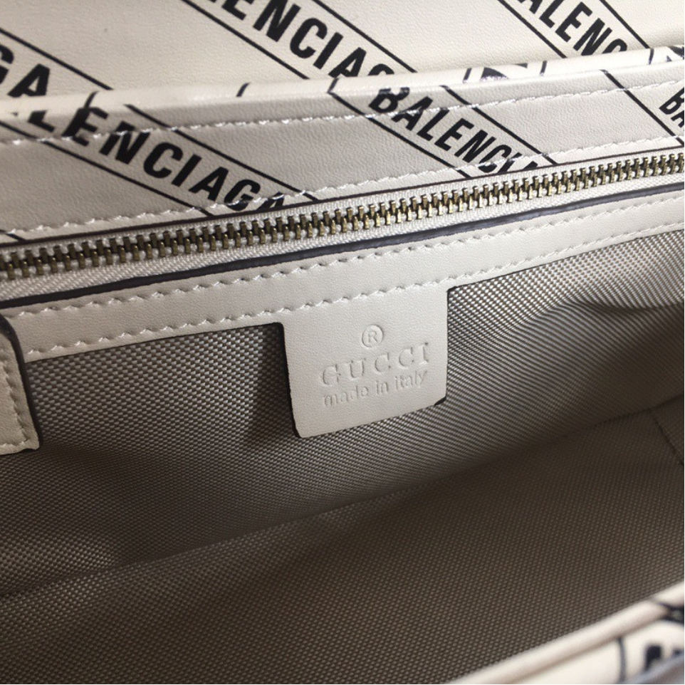 Gucci X Balenciaga GG Marmont Matelasse Shoulder Bag – White