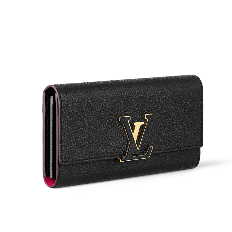 Louis Vuitton Capucines Taurillon Leather Wallet - Black
