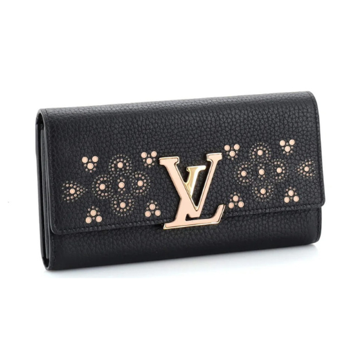 Louis Vuitton Capucines Taurillon Leather Long Wallet - Black