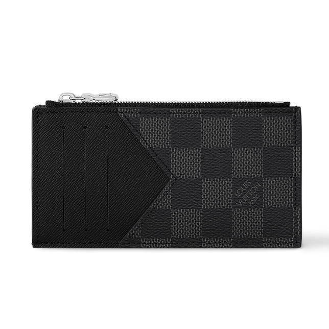 Louis Vuitton Damier Graphite Canvas Coin Card Holder - Black