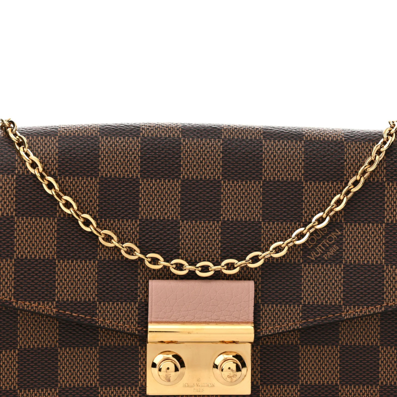 Louis Vuitton Damier Ebene Croisette Chain Wallet Bag - Dark Brown