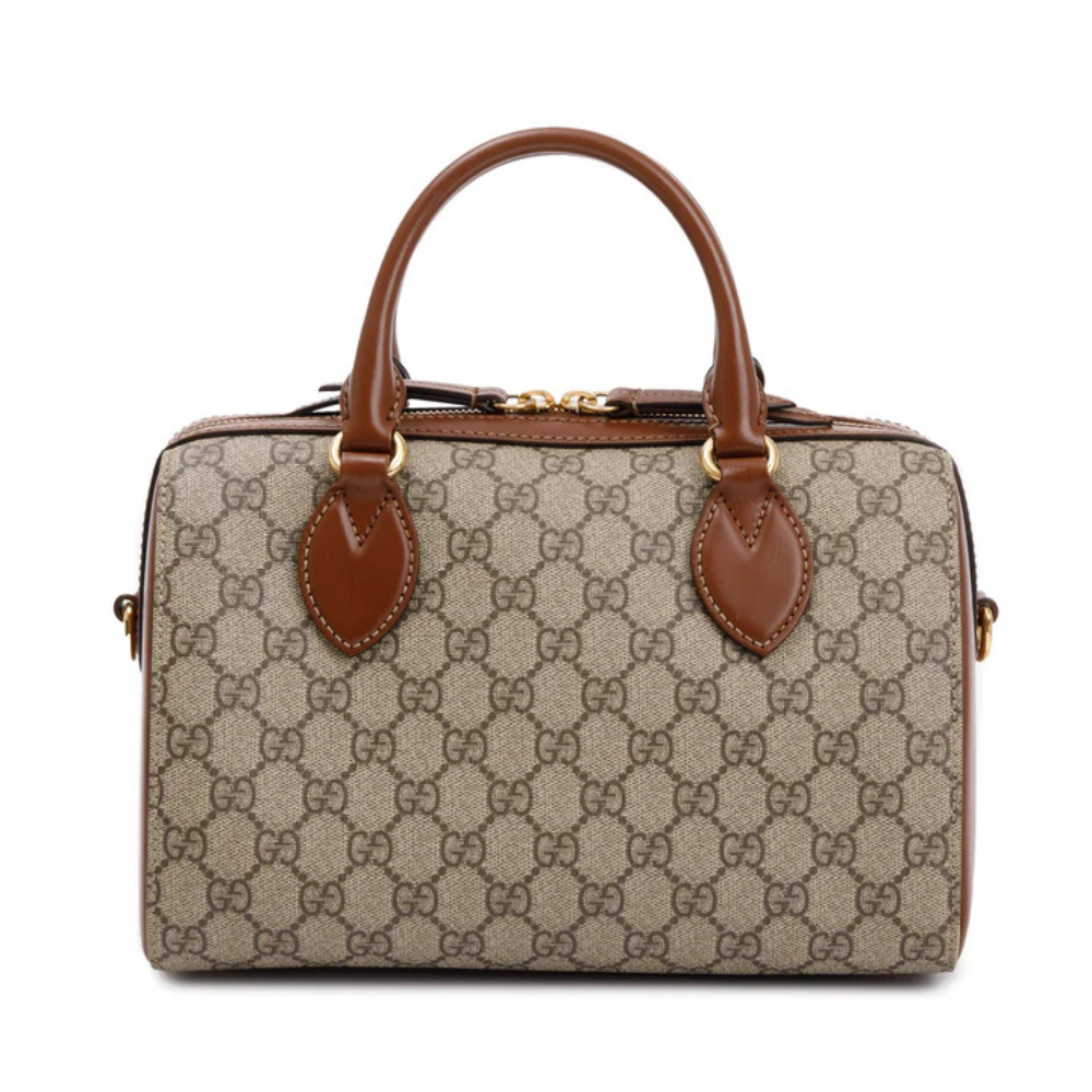 Gucci GG Supreme Canvas Small Boston Handbag - Beige – LXRY