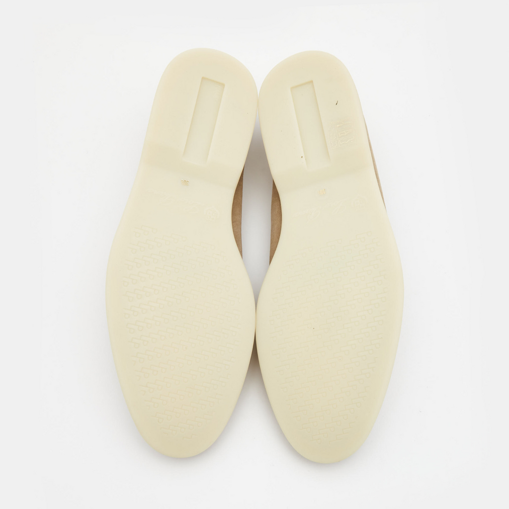 Loro Piana Summer Charms Walk Deerskin Loafers - Beige (119)