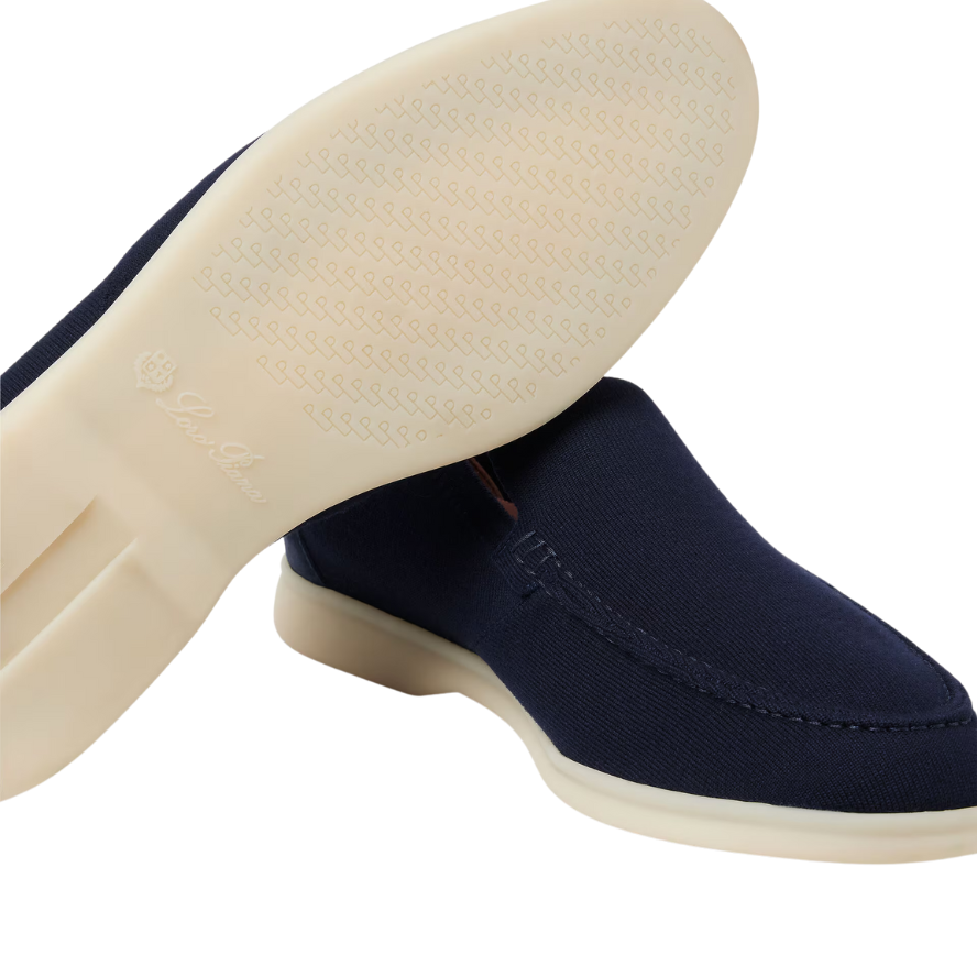 Loro Piana Summer Knitted Walk Wish® Wool Loafers - Navy Blue (W000)