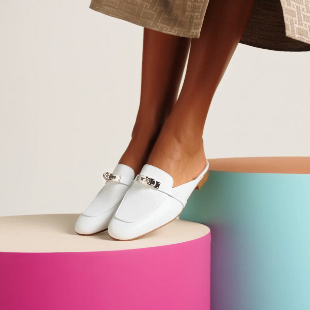 Hermes Oz Mule - Blanc