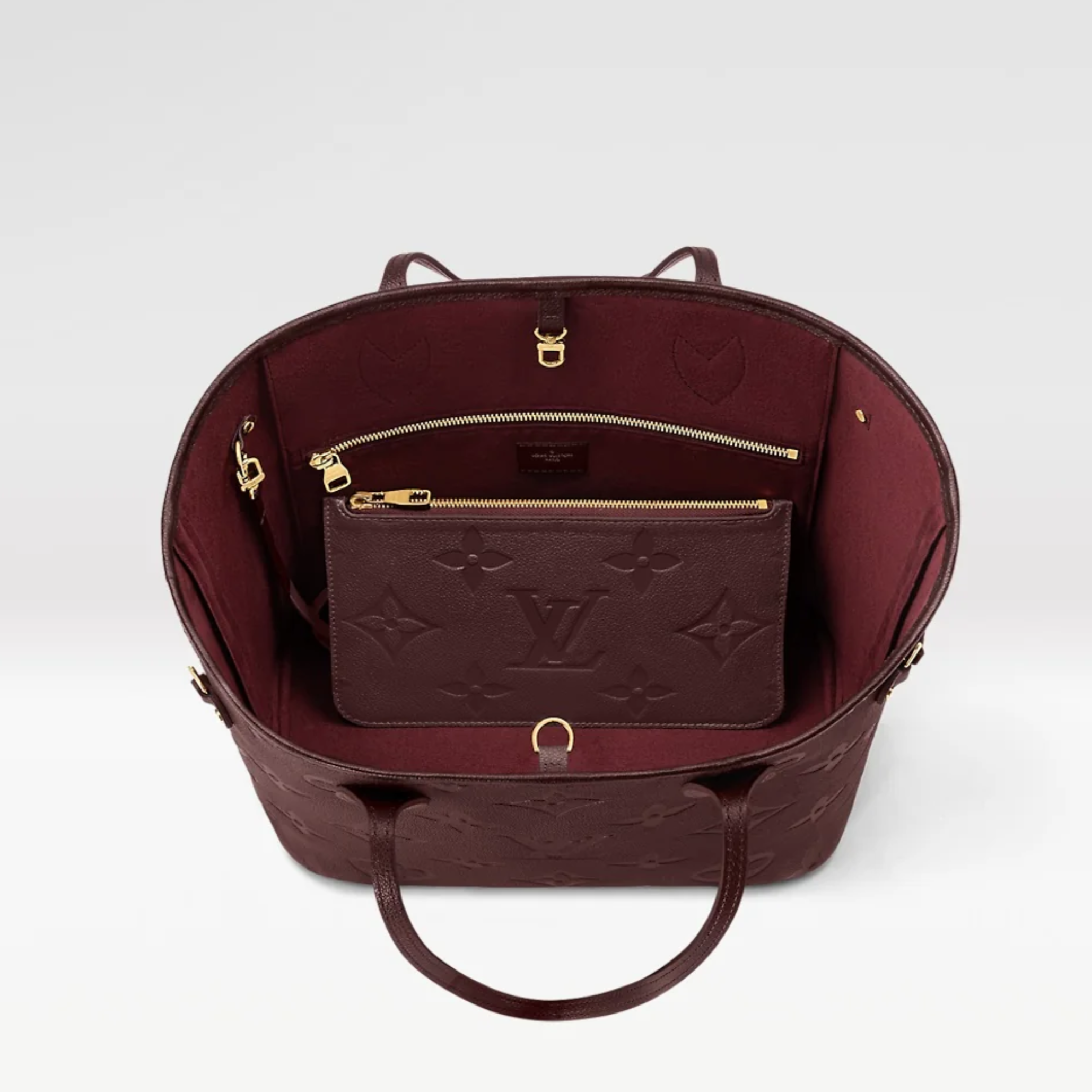Louis Vuitton Neverfull MM Tote Bag - Wine Burgundy