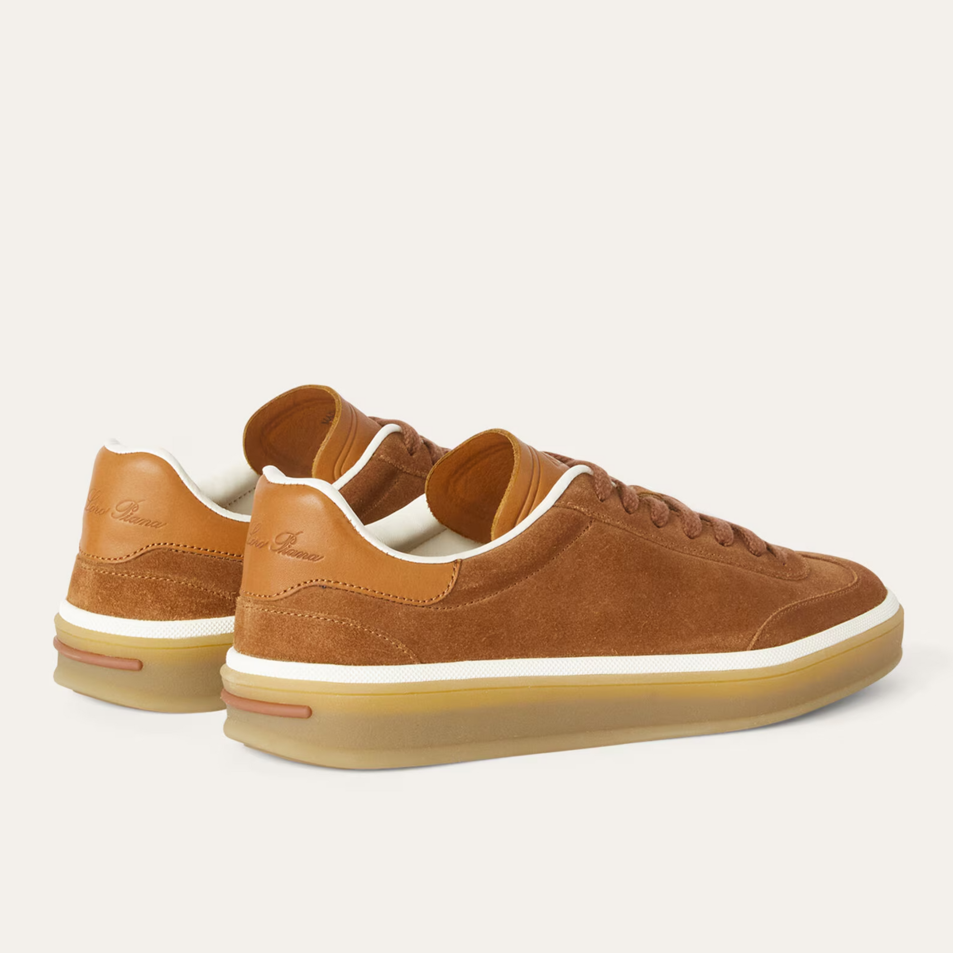 Loro Piana Tennis Walk Suede Calf Split Sneakers - Bark Wood (E0CF)